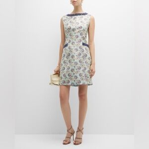 NWT FRANCES VALENTINE Catherine Beaded Metallic Jacquard Mini Dress